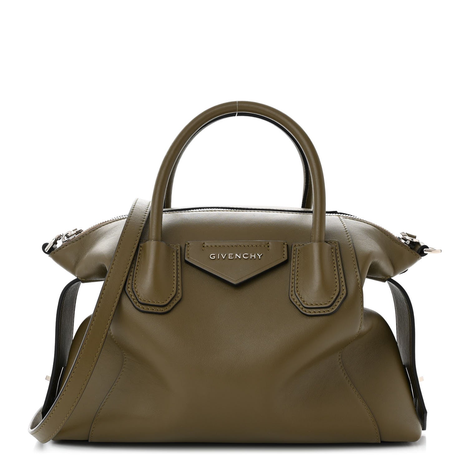Givenchy Smooth Calfskin Small Soft Antigona Dark Khaki 1 of 13