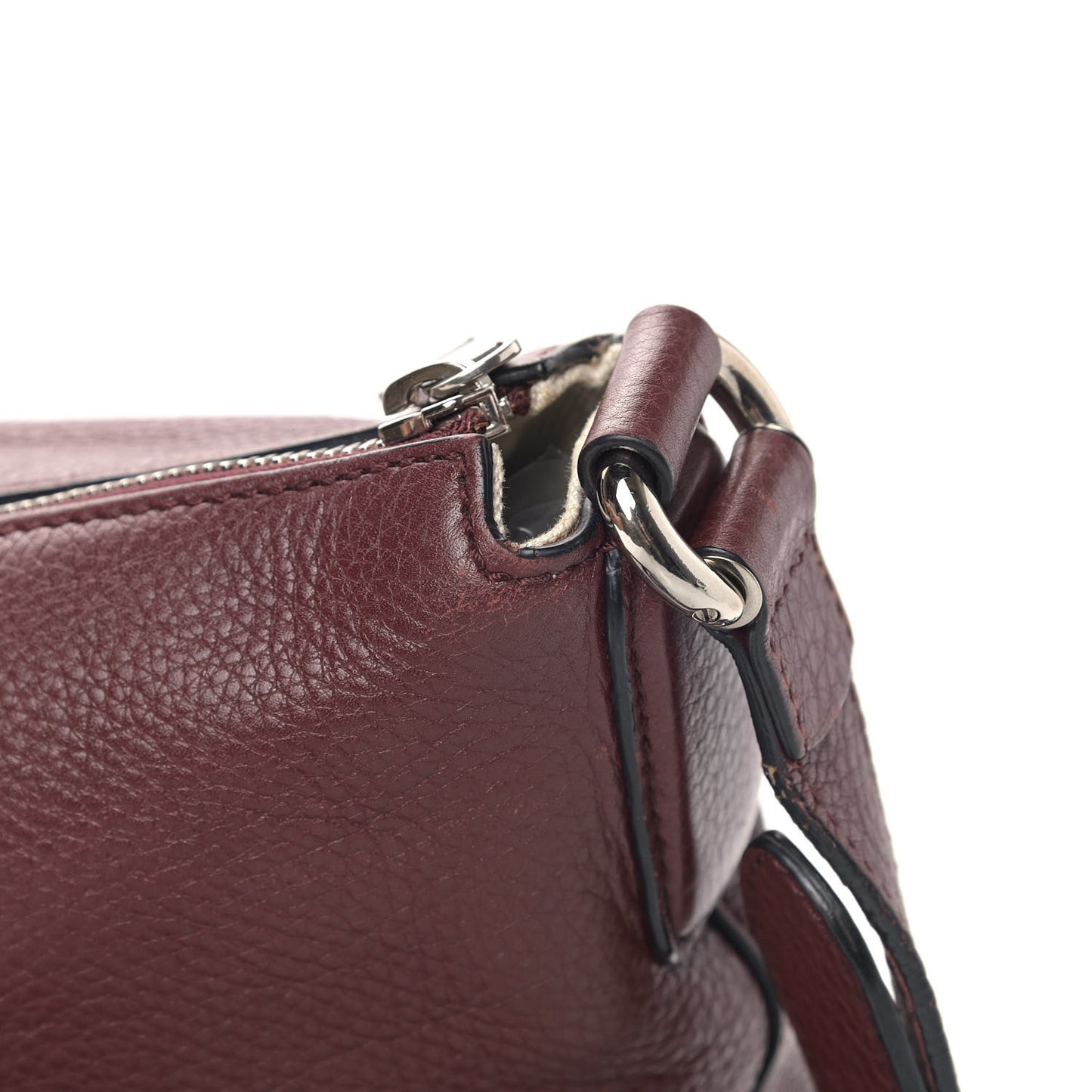 Pebbled Calfskin Medium Soho Messenger Bag Bordeaux