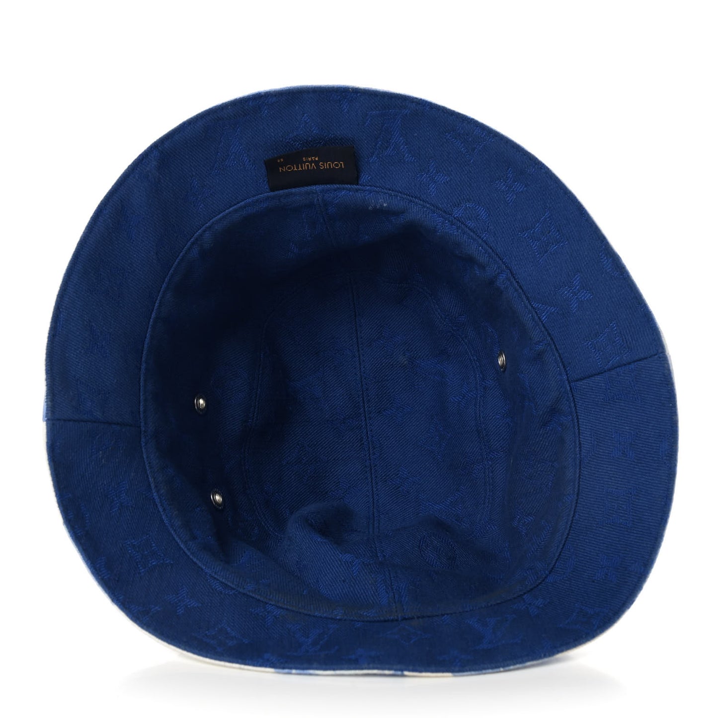 Watercolor Monogram Bucket Hat 58 Blue