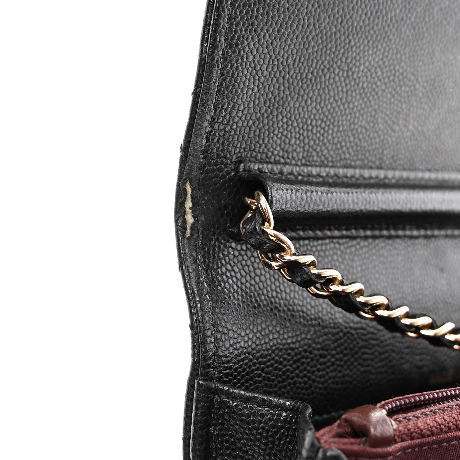 Chanel Caviar Quilted Square Wallet On Chain WOC Black 11 of 13