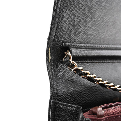 Chanel Caviar Quilted Square Wallet On Chain WOC Black 11 of 13