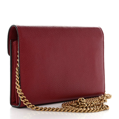 Gucci Cellarius Calfskin GG Marmont Chain Wallet Dry Rose 3 of 13