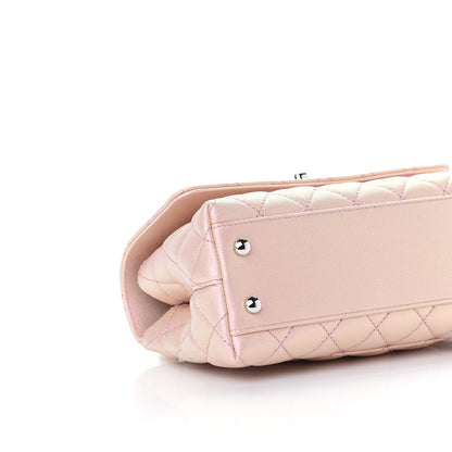 Chanel Iridescent Caviar Quilted Mini Coco Handle Flap Pink 8 of 9