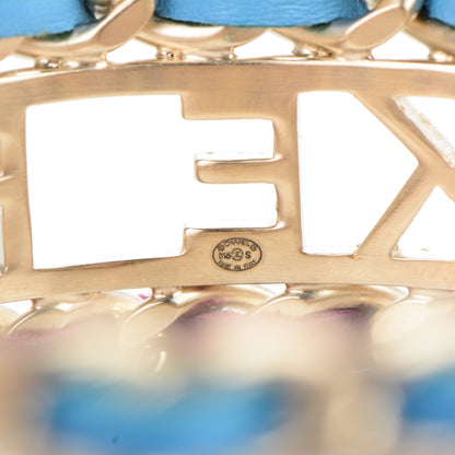 Chanel Lambskin Chain Bangle Blue Purple Gold 5 of 5
