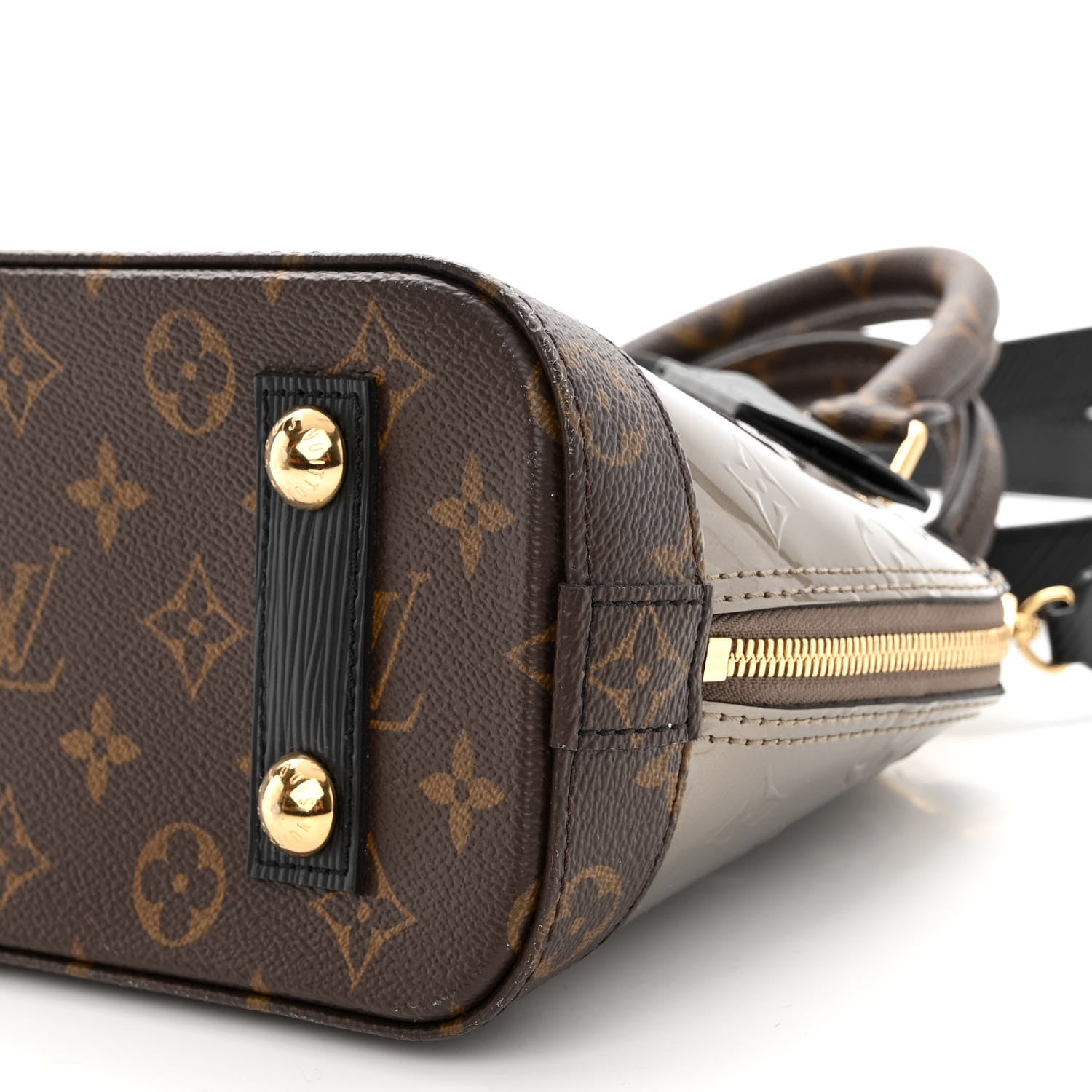 Louis Vuitton Vernis Epi Monogram Alma BB Champagne Metallise 9 of 11