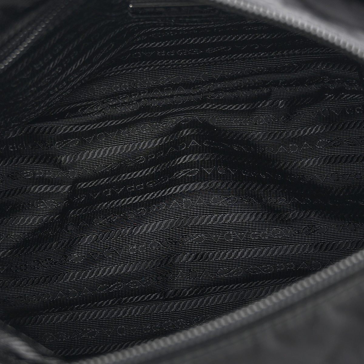Re-Nylon Vela Saffiano Pocket Double Buckle Messenger Shoulder Bag Black