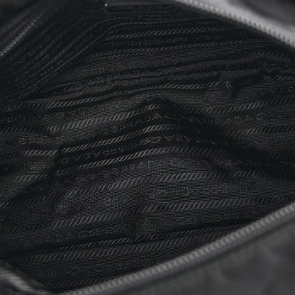 Prada Re-Nylon Vela Saffiano Pocket Double Buckle Messenger Shoulder Bag Black 6 of 11
