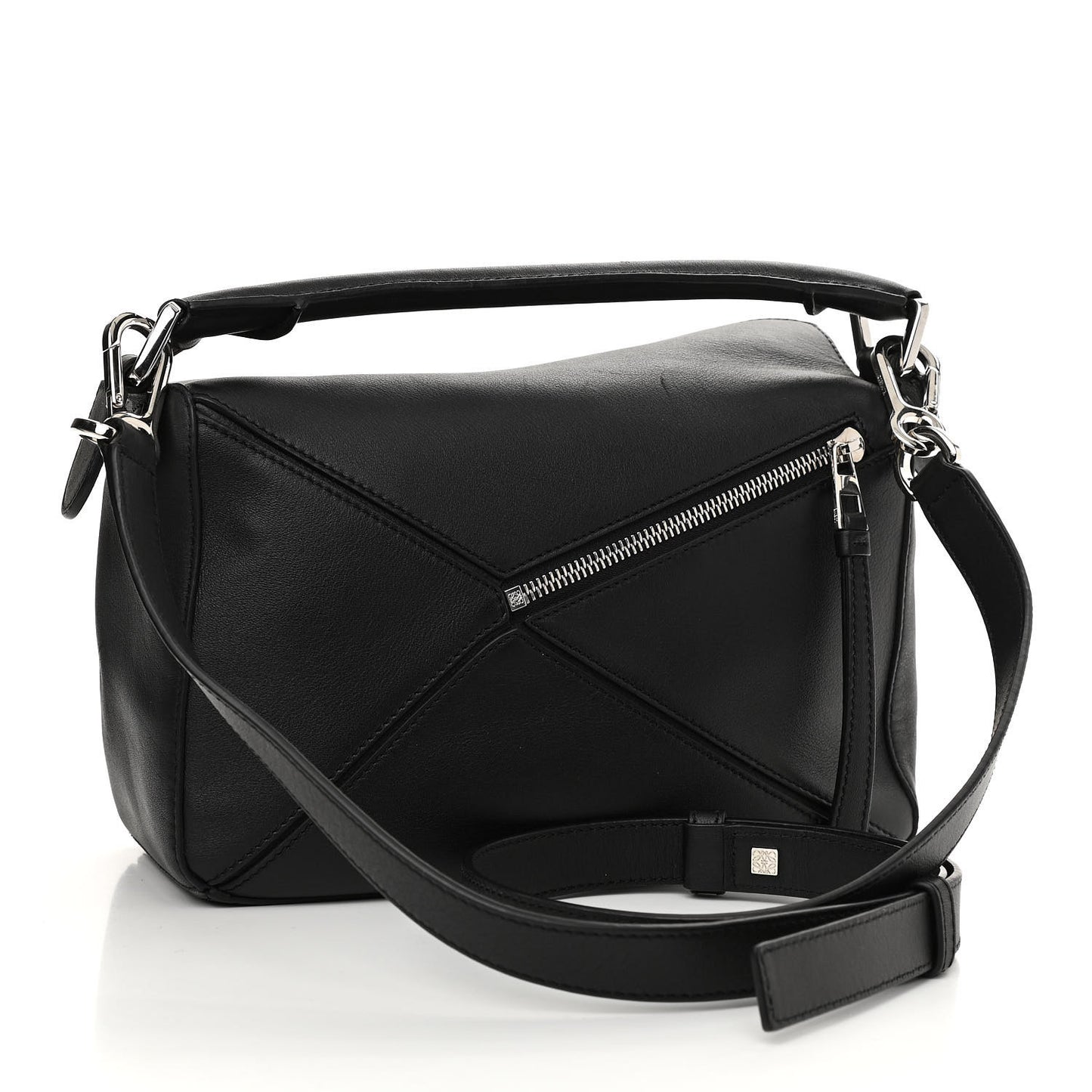 Calfskin Small Puzzle Bag Black