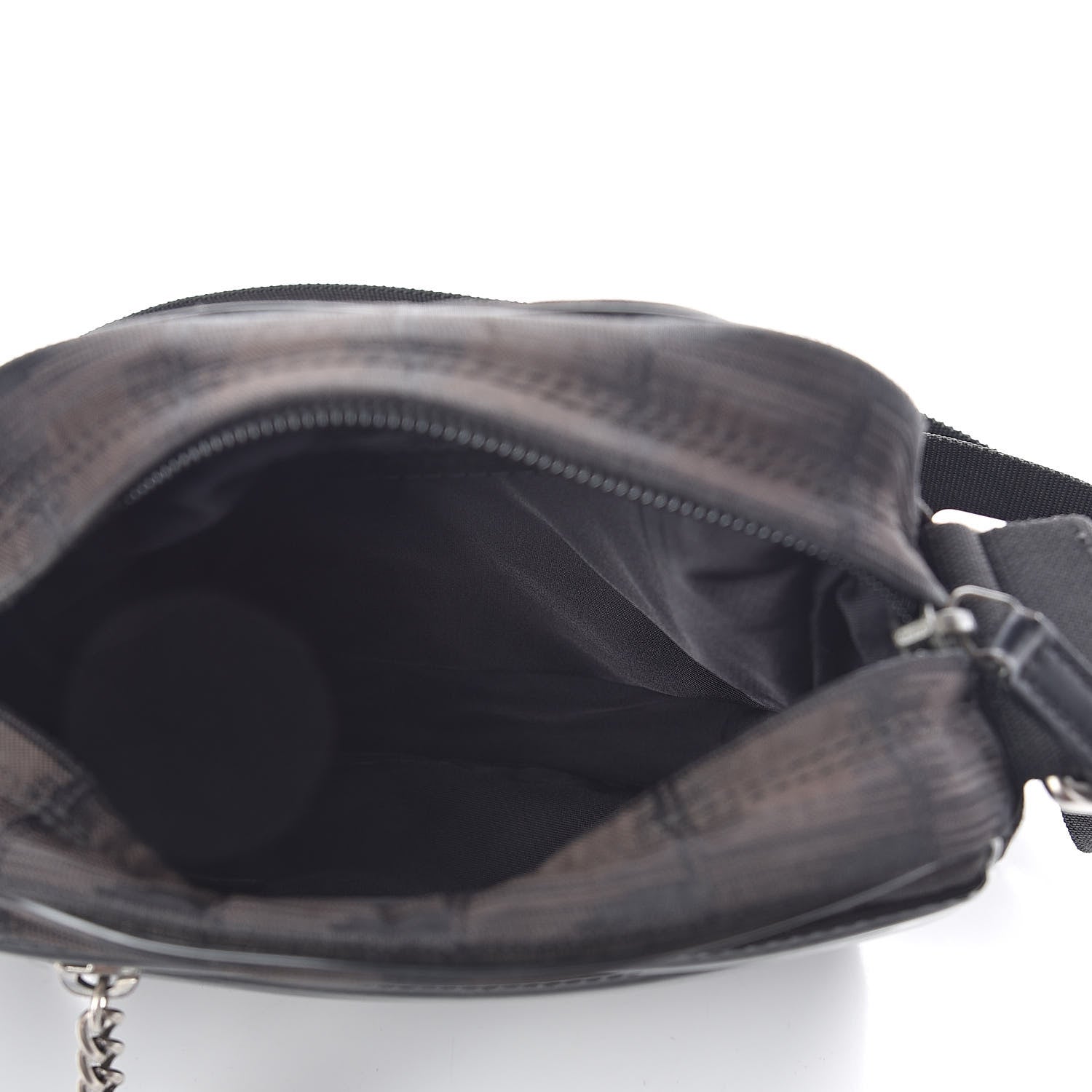 Chanel Nylon Travel Crossbody Bag Brown Black 5 of 10