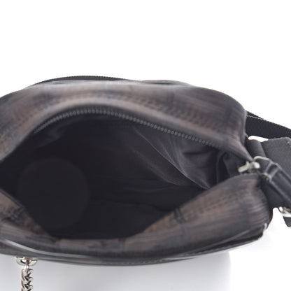 Chanel Nylon Travel Crossbody Bag Brown Black 5 of 10