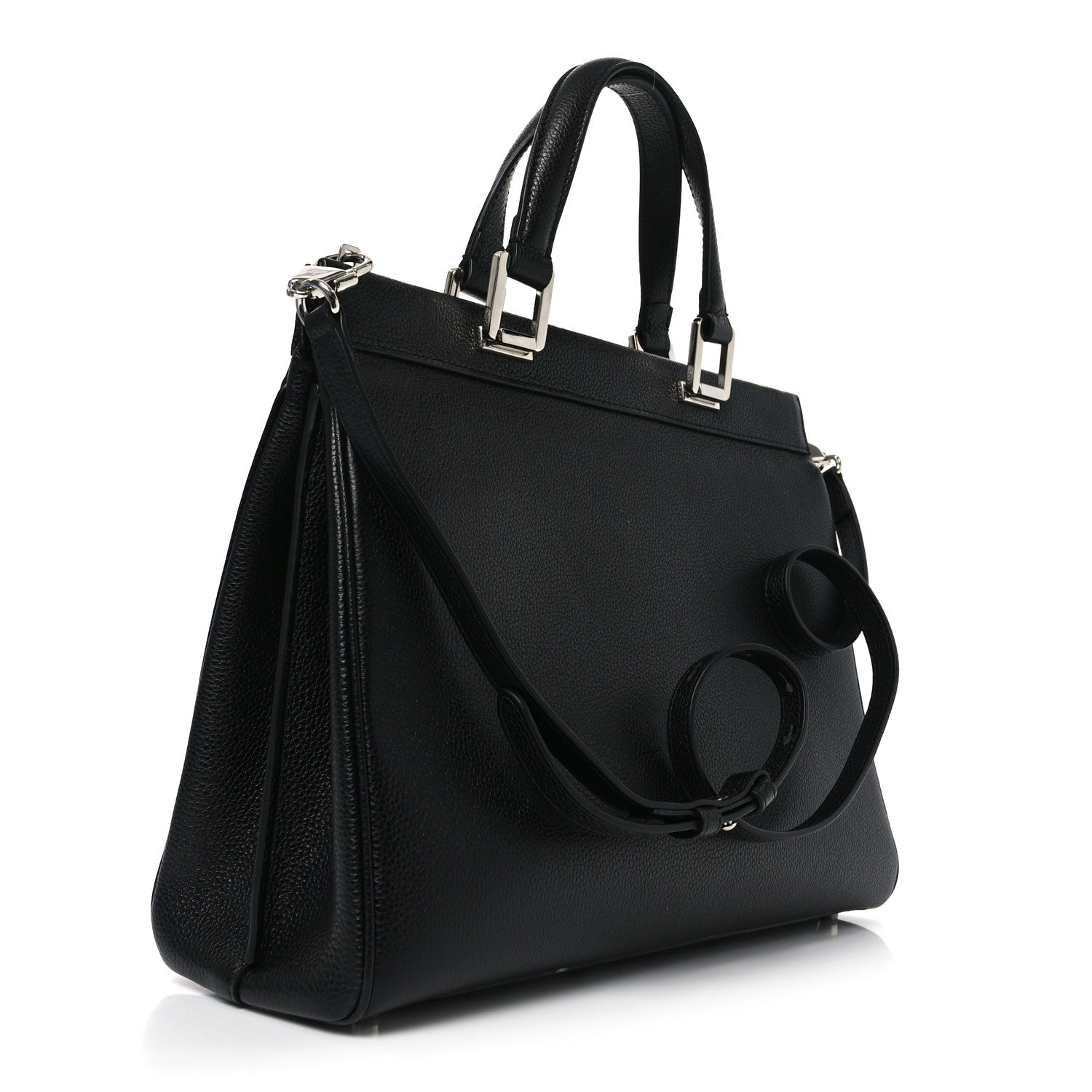Gucci Grainy Calfskin Medium Zumi Top Handle Bag Black 5 of 19