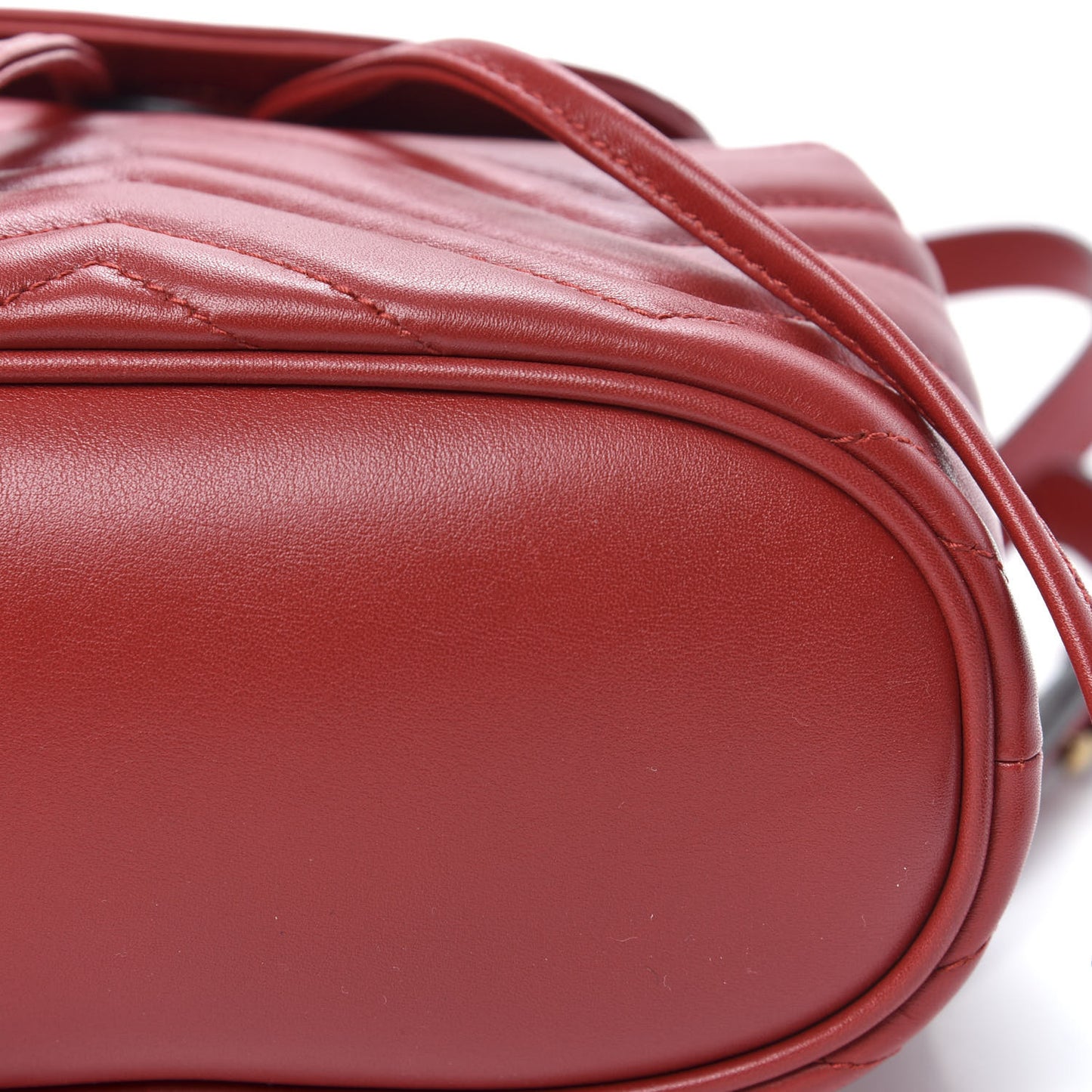 Calfskin Matelasse GG Marmont Flap Backpack Hibiscus Red