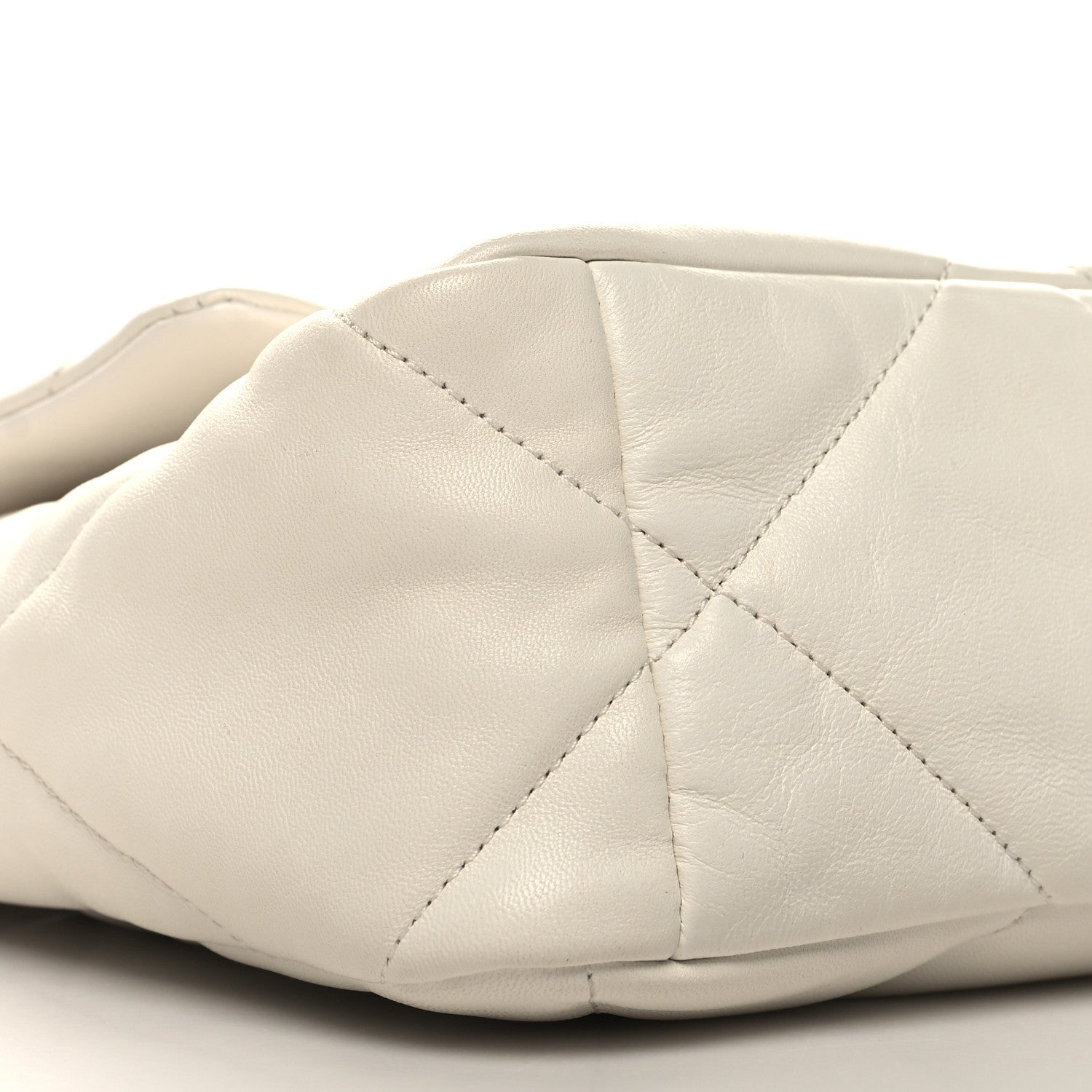 Chanel Lambskin Quilted Large Chanel 19 Flap White 9 of 11