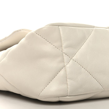 Chanel Lambskin Quilted Large Chanel 19 Flap White 9 of 11