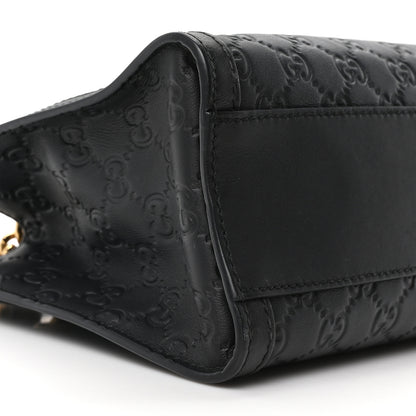 Gucci Guccissima Small Padlock Tote Black 9 of 10