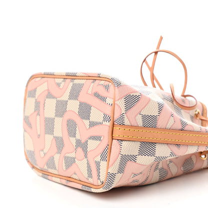 Louis Vuitton Damier Azur Tahitienne Nano Noe Rose Ballerine 9 of 9