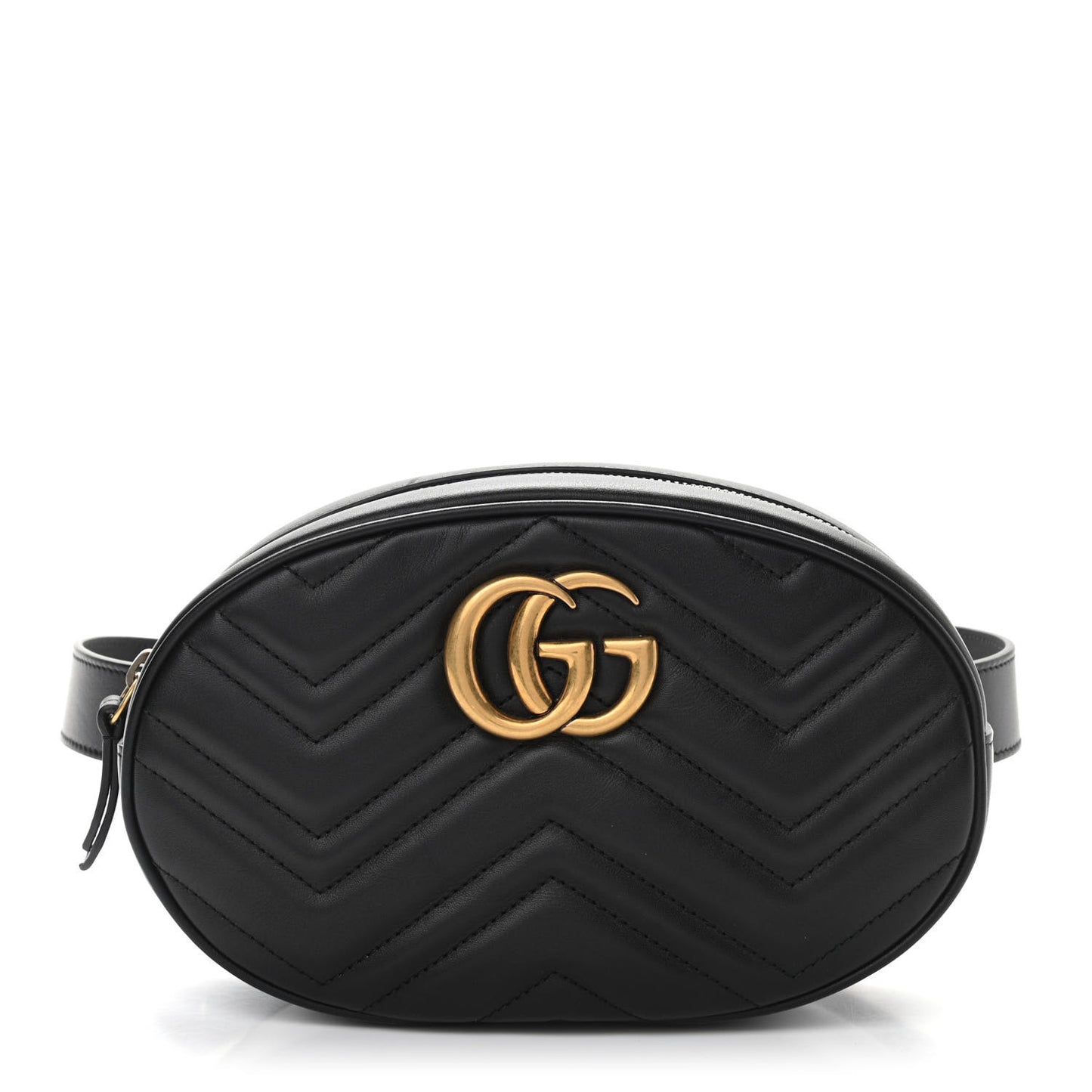 Calfskin Matelasse GG Marmont Belt Bag 85 34 Black