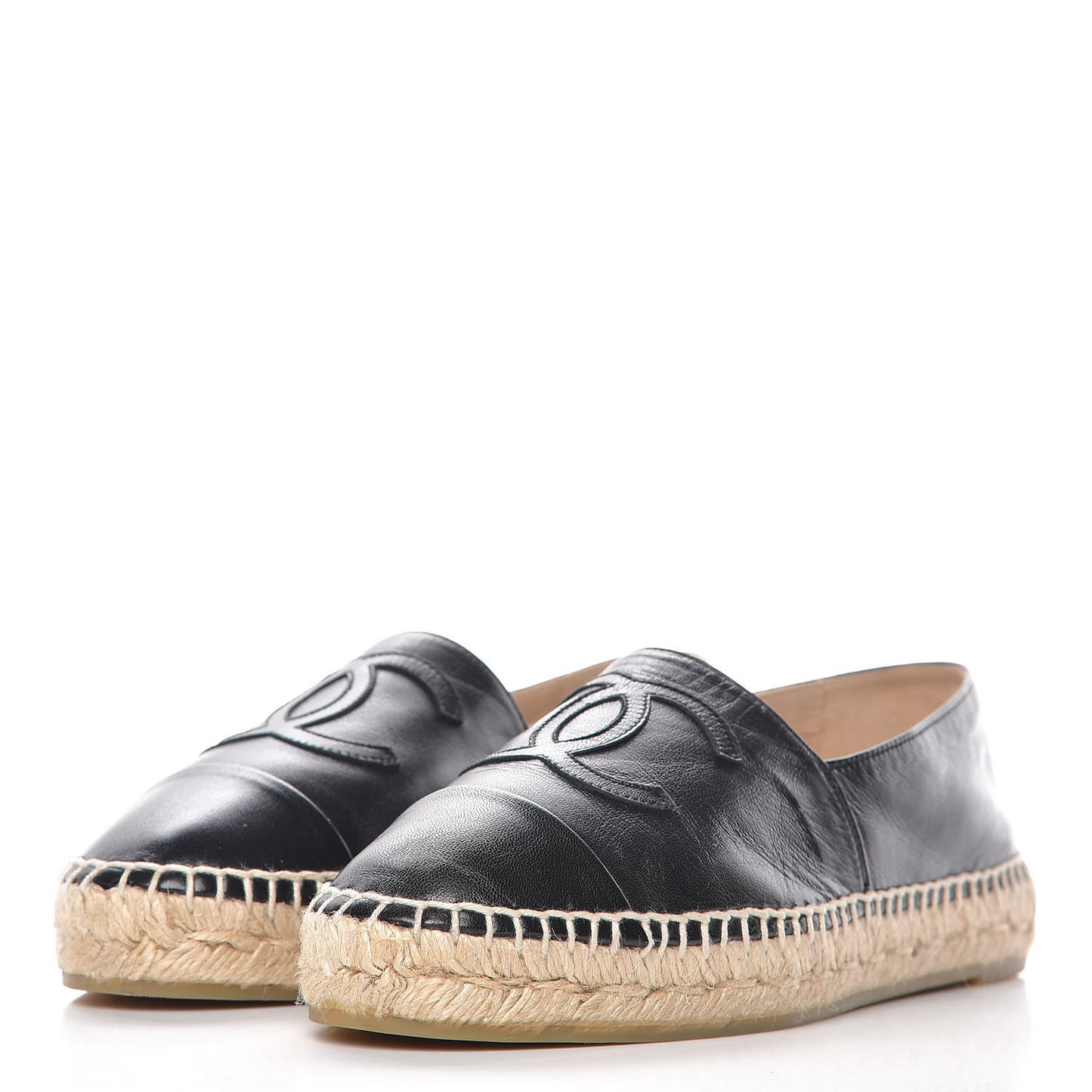 Lambskin CC Espadrilles 37 Black