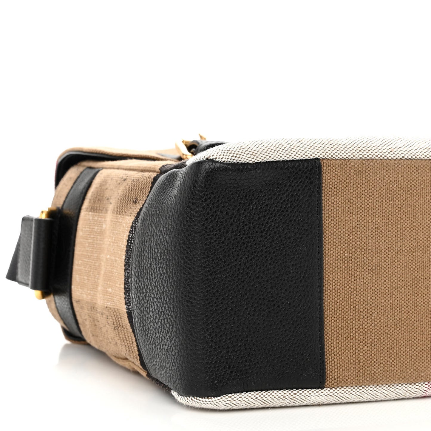 Canvas Mega Check Small Baildon Messenger Bag Black