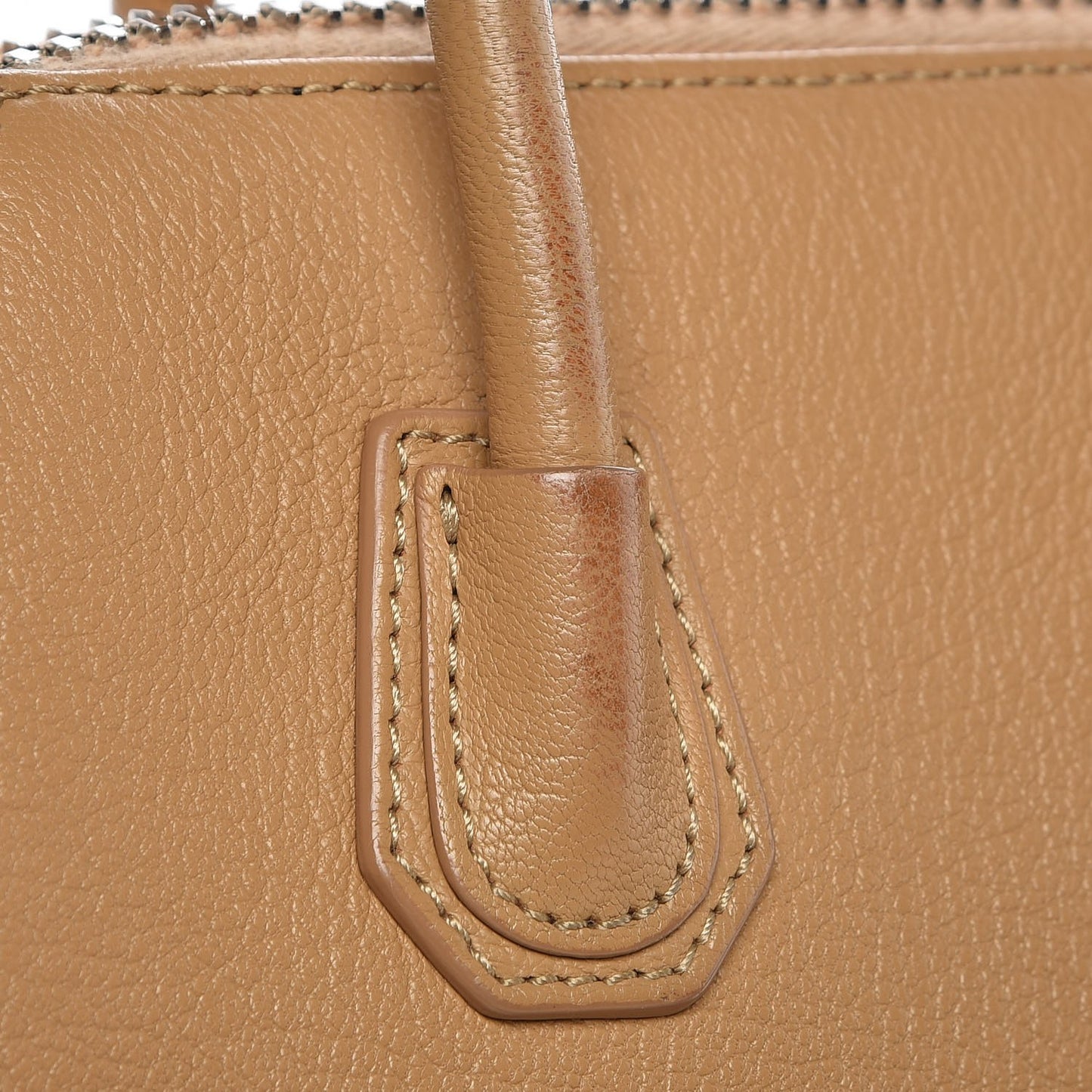 Sugar Goatskin Mini Antigona Light Beige