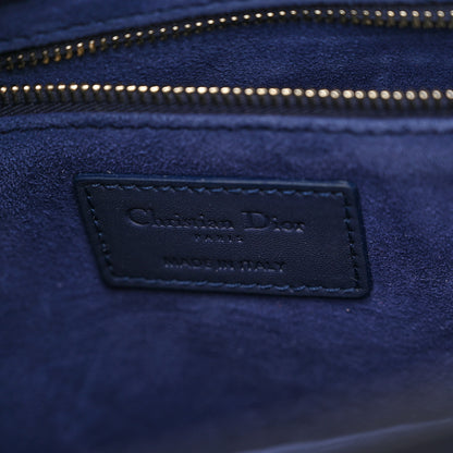 Christian Dior Ultra Matte Calfskin Cannage Large Lady Dior Blue 6 of 10