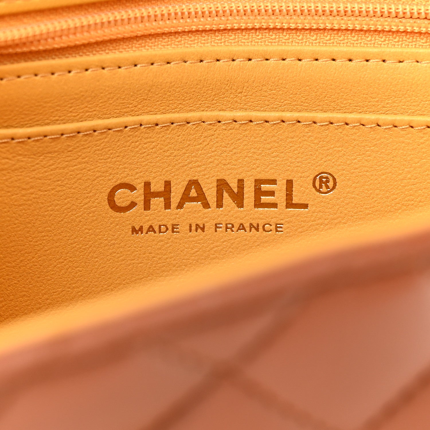 Chanel Lambskin Quilted Bi-Color Mini Top Handle Rectangular Flap Light Brown Yellow 6 of 11