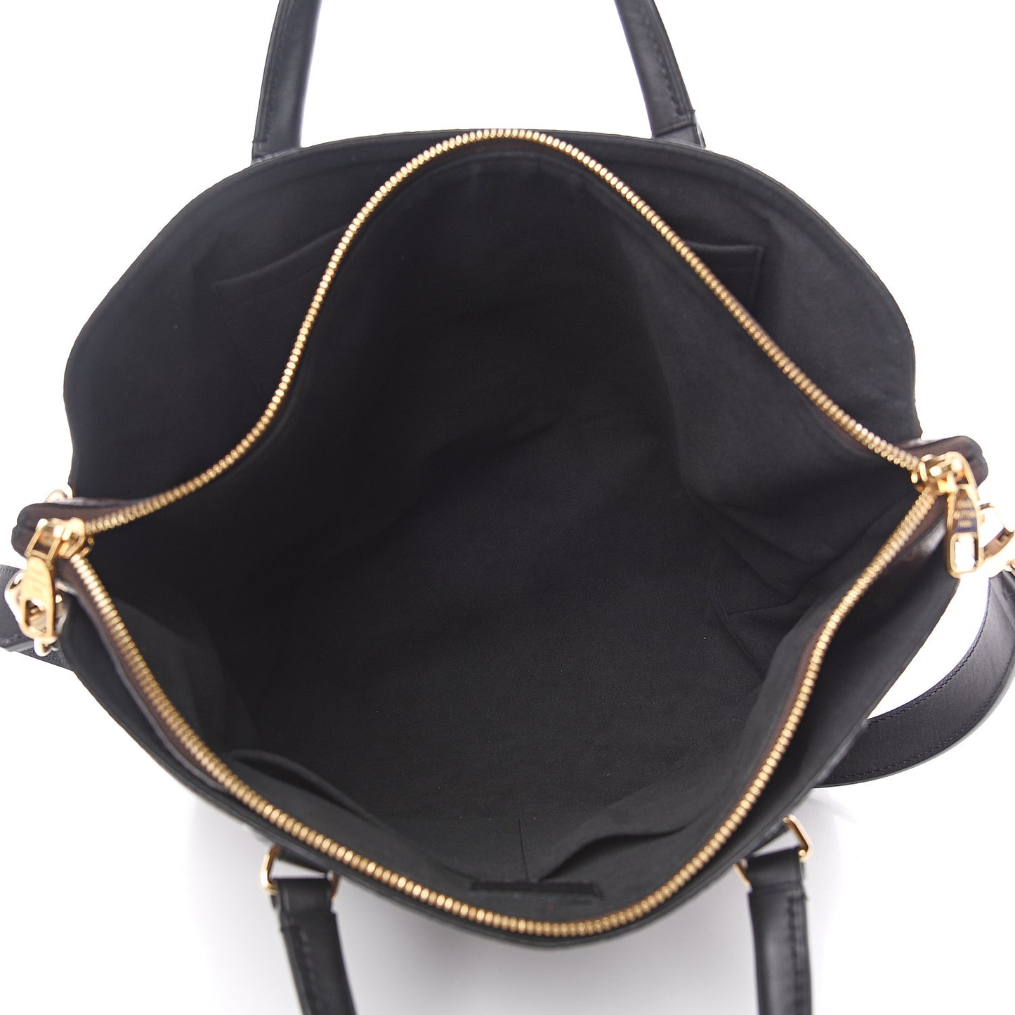 Monogram Flower Zipped Tote MM Black