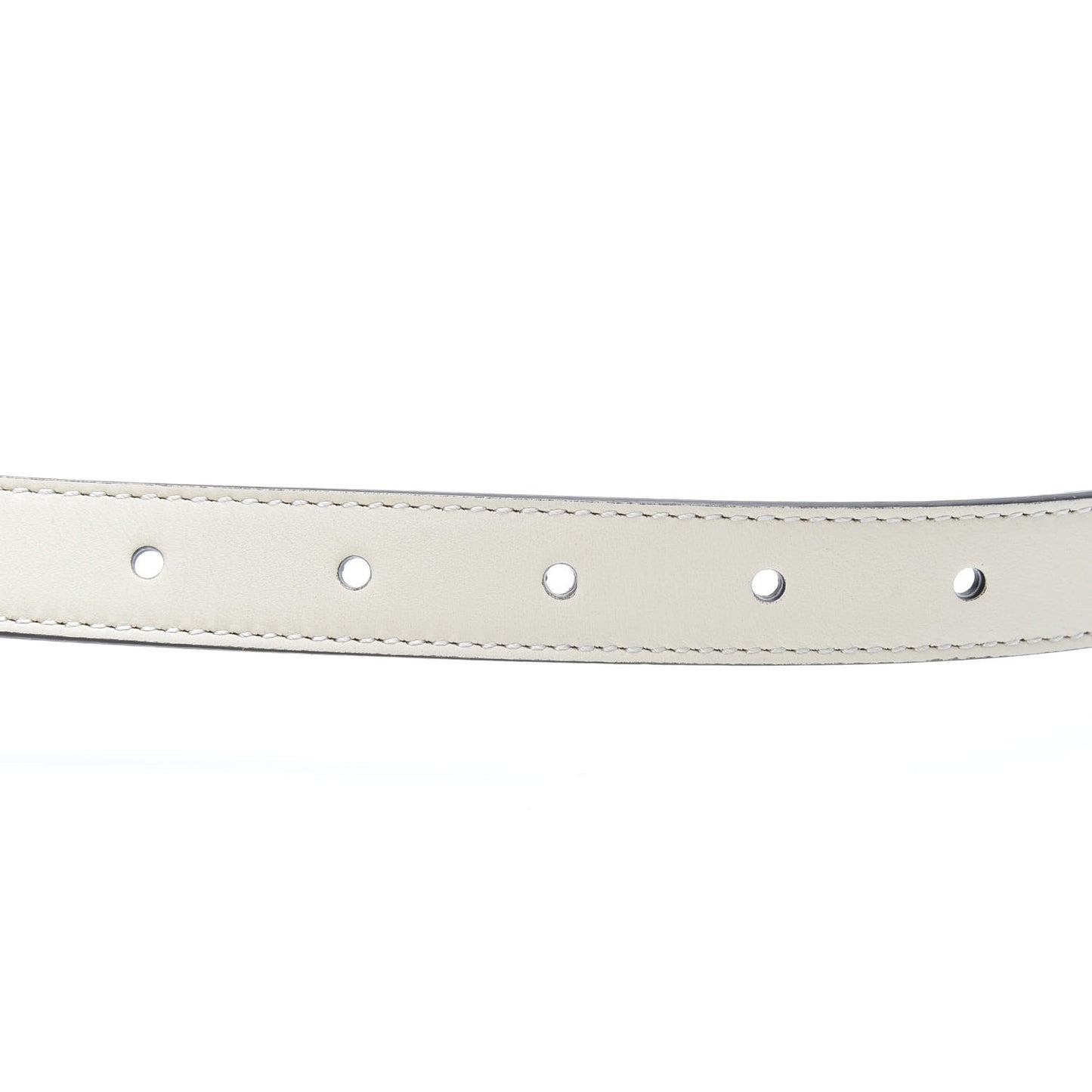 Calfskin Double G 20mm Belt 80 32 Mystic White
