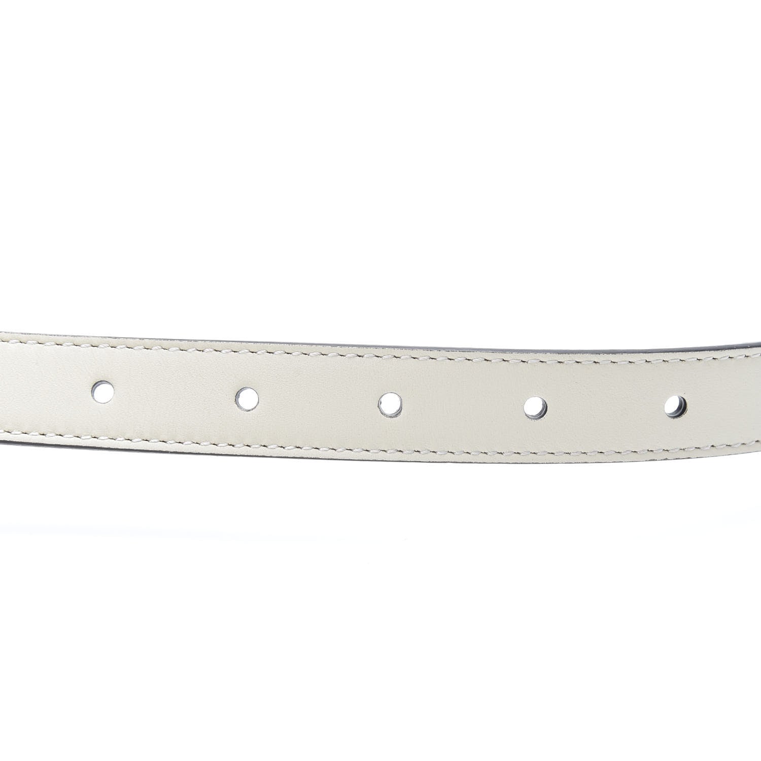 Gucci Calfskin Double G 20mm Belt 80 32 Mystic White 5 of 5