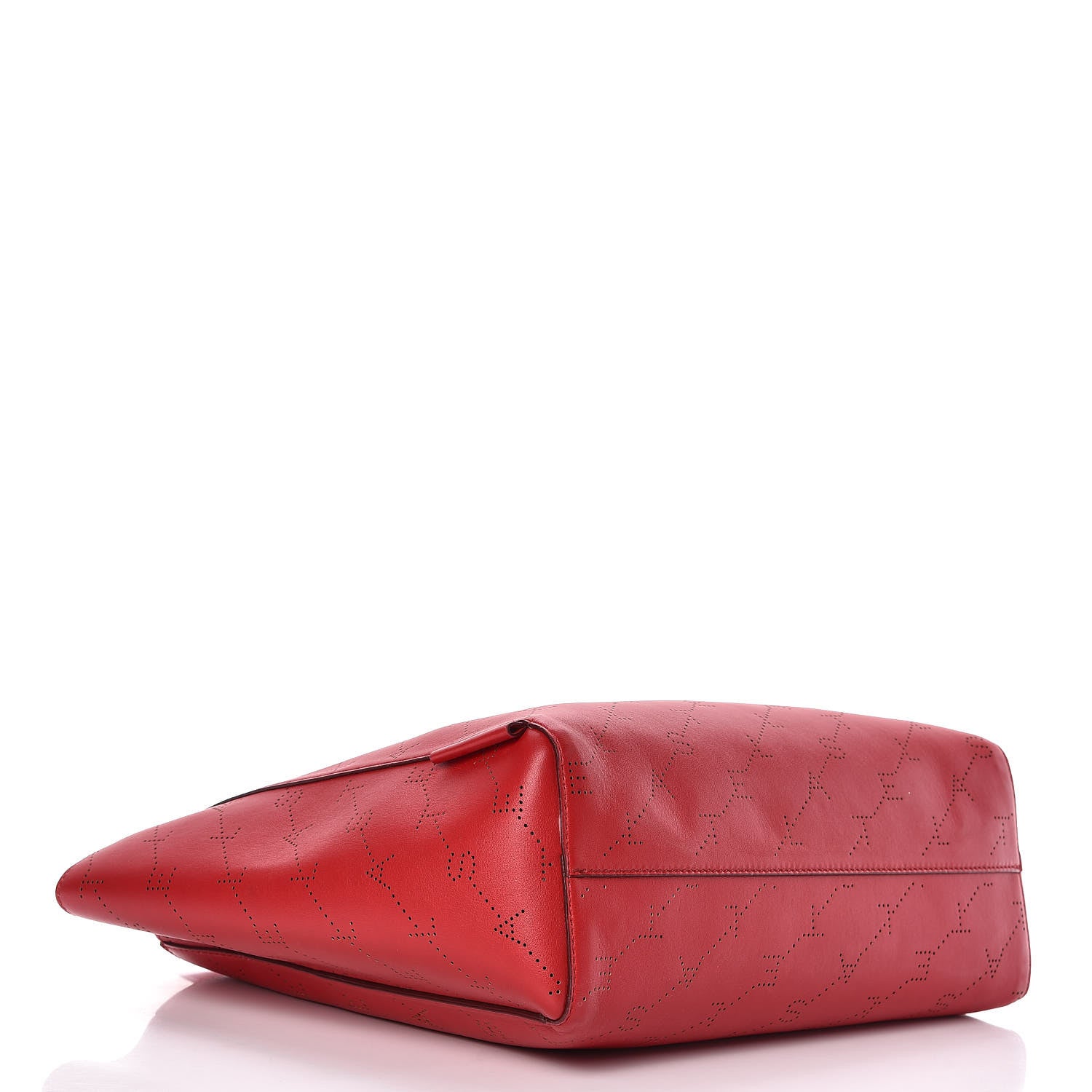 Stella McCartney Eco Alter Nappa Perforated Logo Tote Red 4 of 14