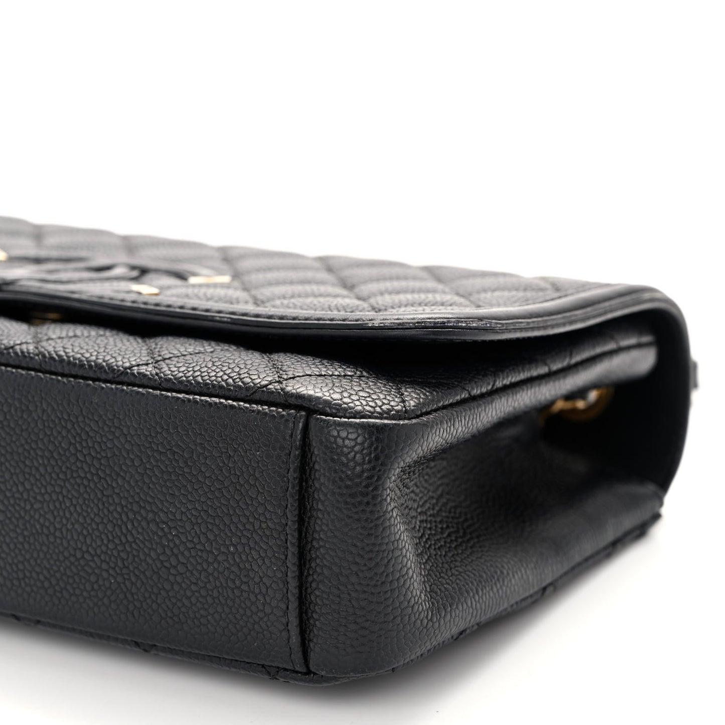 Caviar Quilted Medium CC Filigree Flap Black