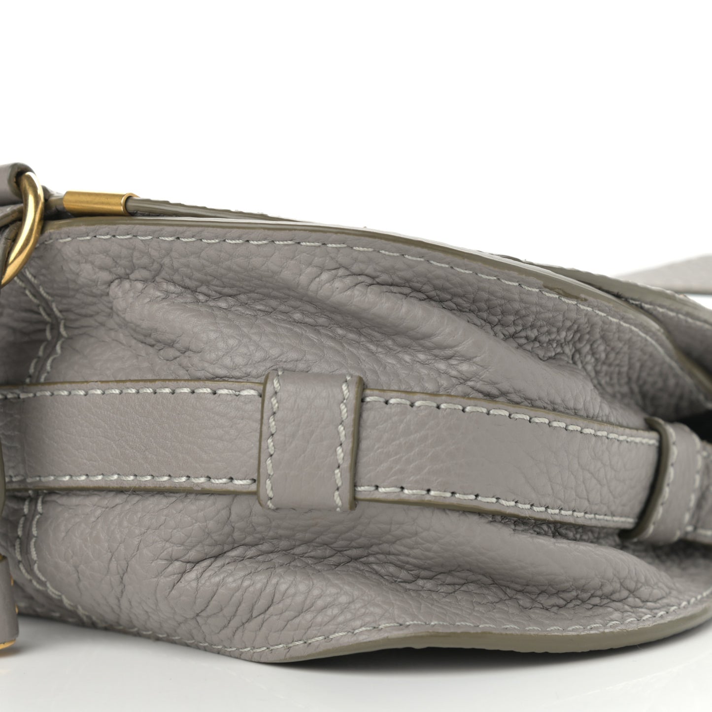 Calfskin Mini Marcie Round Crossbody Bag Cashmere Grey