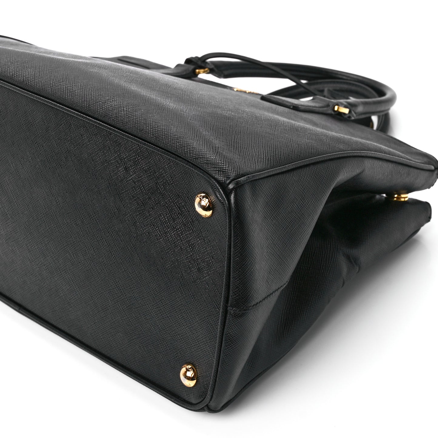 Saffiano Medium Galleria Double Zip Tote Black