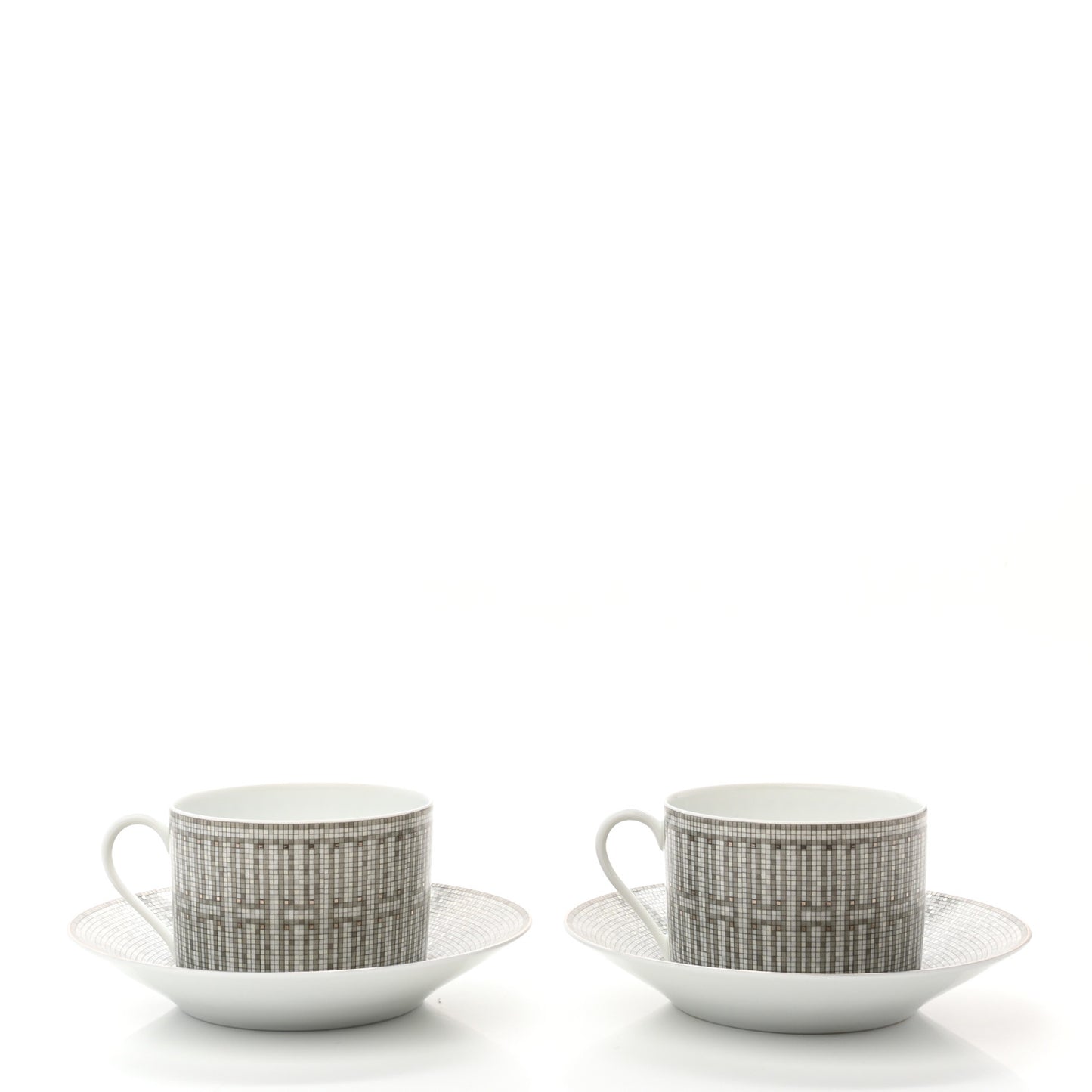 Porcelain Mosaique Au 24 Platine Breakfast Cup And Saucer Set Of 2