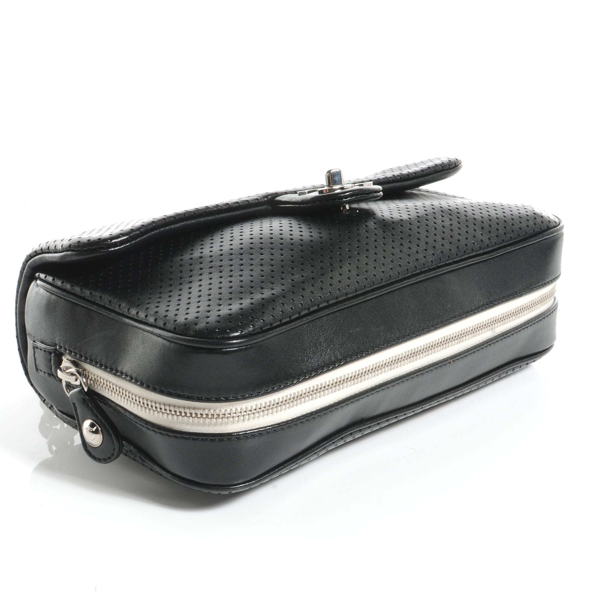 Chanel Lambskin Perforated Medium Baseball Spirit Flap Black 4 of 8