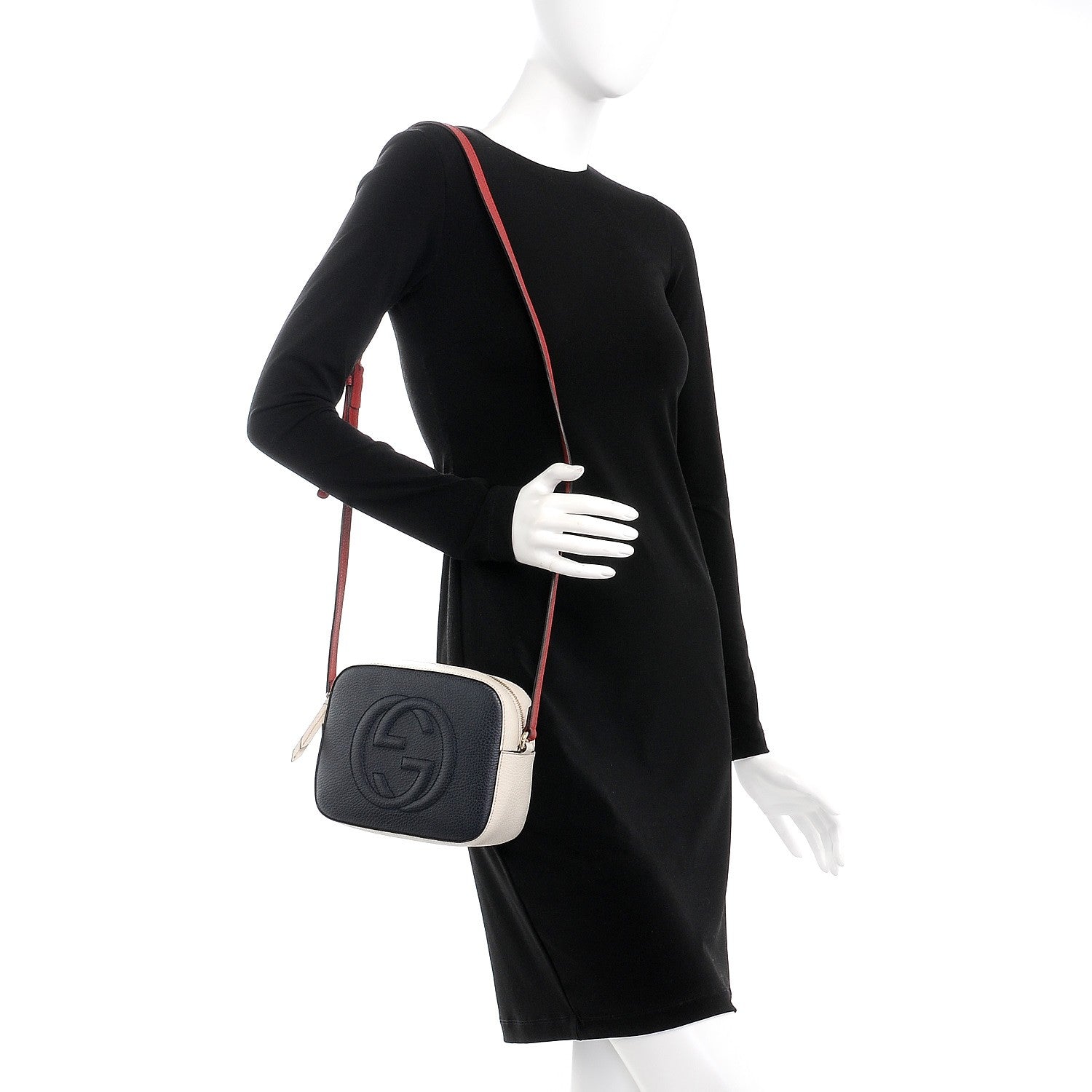 Gucci Dollar Calfskin Small Soho Disco Bag Blue Hibiscus Red Mystic White 2 of 7
