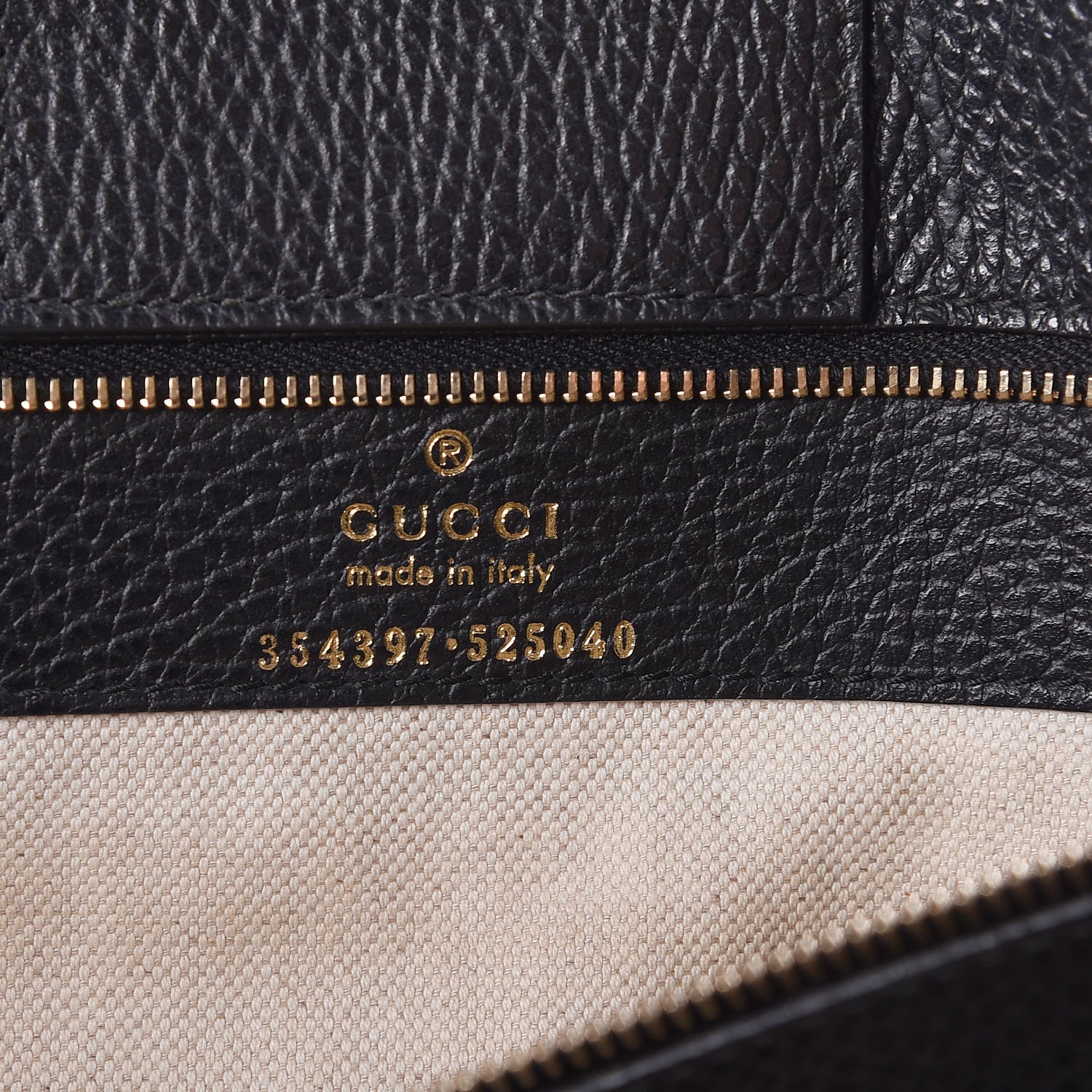 Gucci Pebbled Calfskin Medium Swing Tote Black 6 of 15