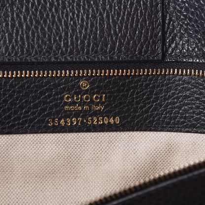 Gucci Pebbled Calfskin Medium Swing Tote Black 6 of 15