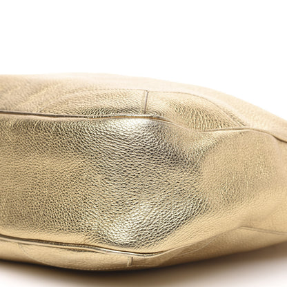 Prada Metallic Vitello Daino Tote Platino 8 of 10