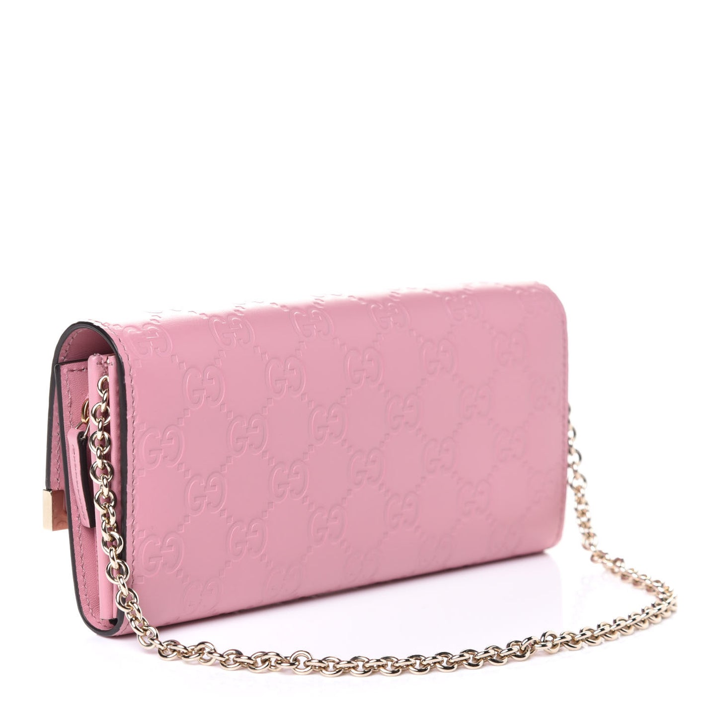 Guccissima Signature Dice Chain Wallet Carmine Rose