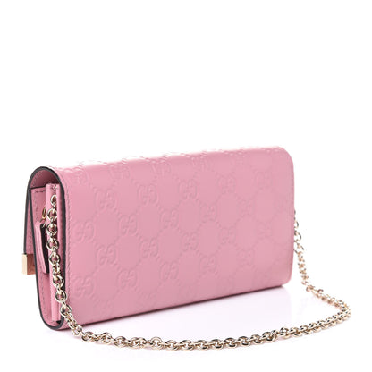 Gucci Guccissima Signature Dice Chain Wallet Carmine Rose 2 of 4