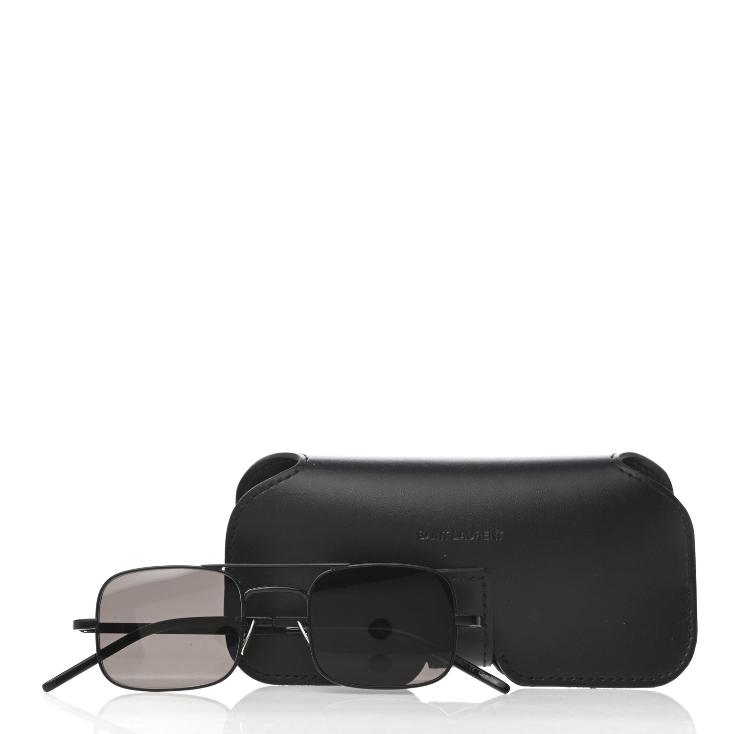 Saint Laurent Rectangular SL 331 Sunglasses Black 8 of 8