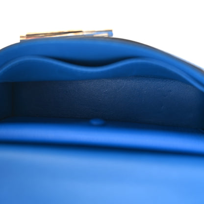 Hermes Chevre Mysore Mini Verrou Chaine Bag Bleu Zanzibar 5 of 11