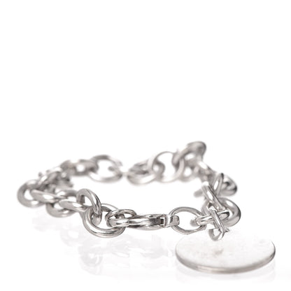 Tiffany Sterling Silver Round Tag Charm Bracelet 1 of 5
