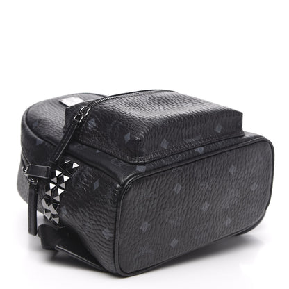 MCM Visetos Side Stud Mini Stark Backpack Black 3 of 8