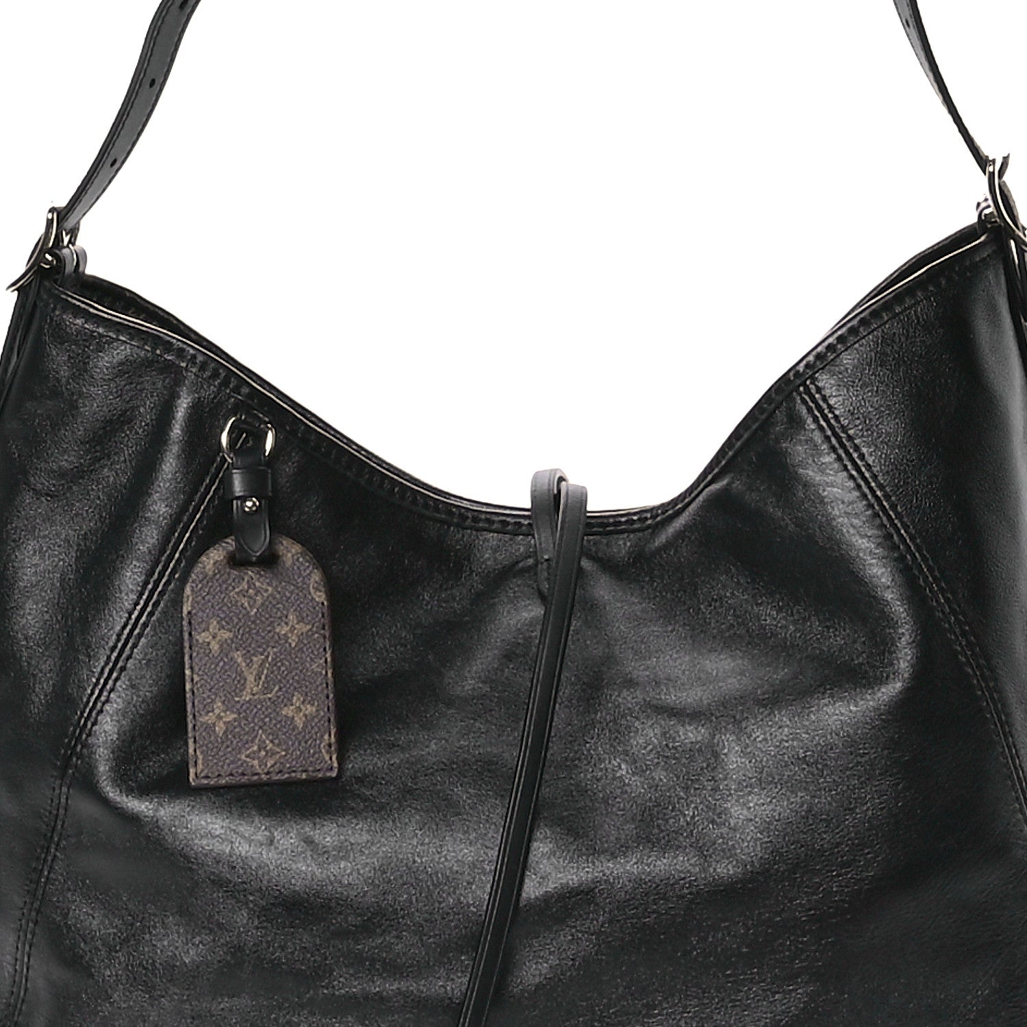 Louis Vuitton Lambskin CarryAll Vibe MM Black 8 of 11