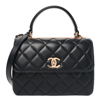 Chanel Lambskin Quilted Small Trendy CC Dual Handle Flap Bag Black 1 of 11