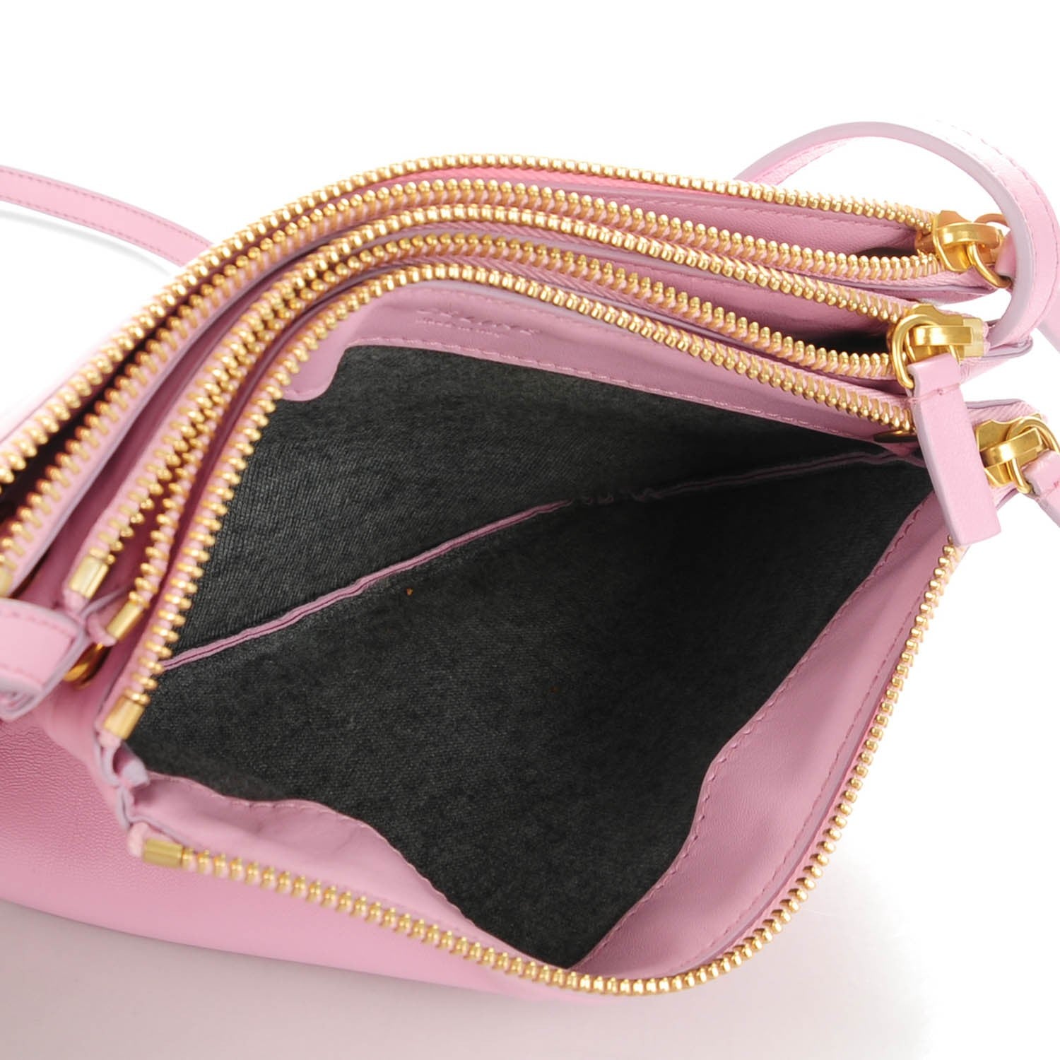 Celine Lambskin Small Trio Crossbody Bag Pink 7 of 9