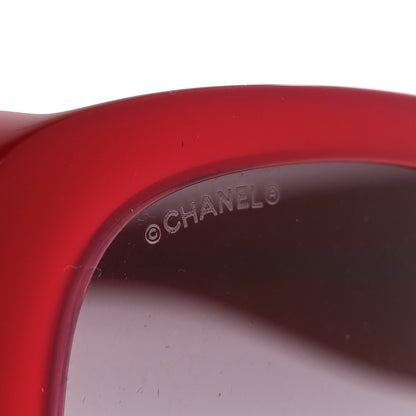Chanel Acetate Rectangle Sunglasses 5488 Bordeaux 7 of 8