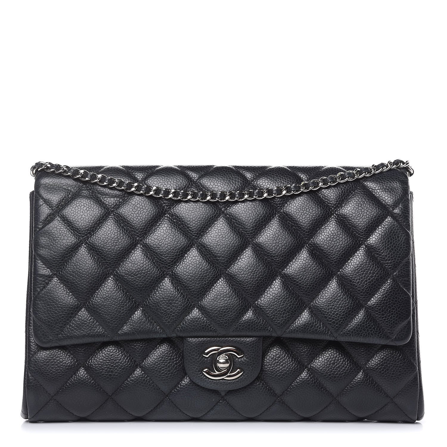 Chanel Caviar Quilted Clutch With Chain Flap Black 1 of 14